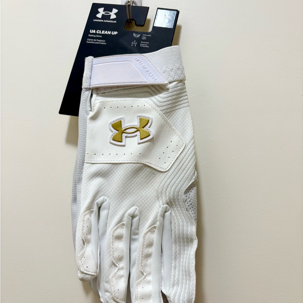 Under Armour Gray and White Batting Glove - Picture 3 of 7